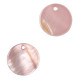 Shell charm round 8mm Vintage pink